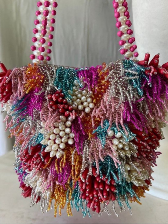 Handbags - Vibrant Colour Beaded Mini Bag